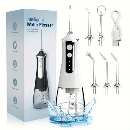 Water Flosser Teeth Picks, Cordless Portable Oral Irrigator, Powerful and Rechargeable Water Flosser for Teeth, Brace Care