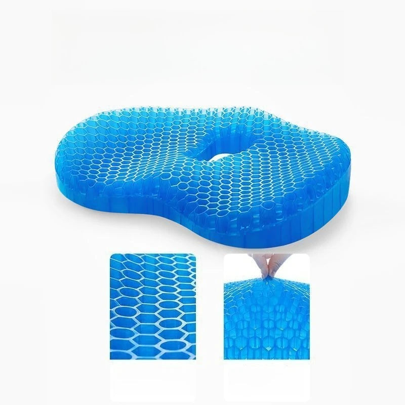 Honeycomb Gel Seat Cushion Silicone Ice Cushion Chair Cushion Office Sedentary Seat Cushion Summer Car Cool Cushion