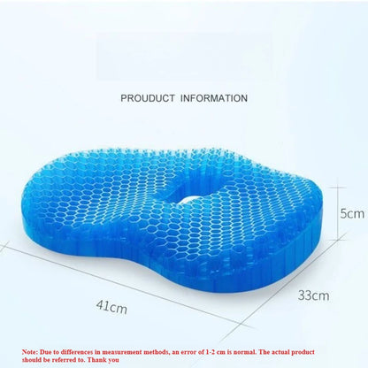 Honeycomb Gel Seat Cushion Silicone Ice Cushion Chair Cushion Office Sedentary Seat Cushion Summer Car Cool Cushion