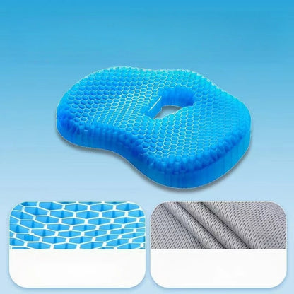 Honeycomb Gel Seat Cushion Silicone Ice Cushion Chair Cushion Office Sedentary Seat Cushion Summer Car Cool Cushion