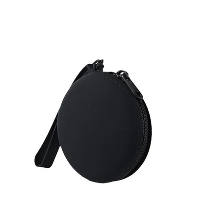 Solid Color Silicone Change Storage Bag round Pouch Portable Coin Organizer Lipstick Bag Earphone Bag Zipper Waterproof Wallet