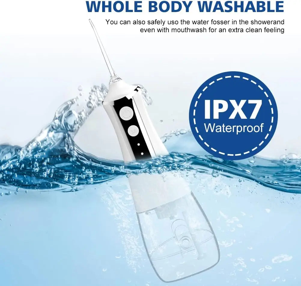 Water Flosser Teeth Picks, Cordless Portable Oral Irrigator, Powerful and Rechargeable Water Flosser for Teeth, Brace Care