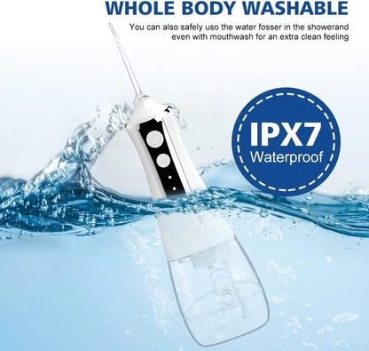 Water Flosser Teeth Picks, Cordless Portable Oral Irrigator, Powerful and Rechargeable Water Flosser for Teeth, Brace Care
