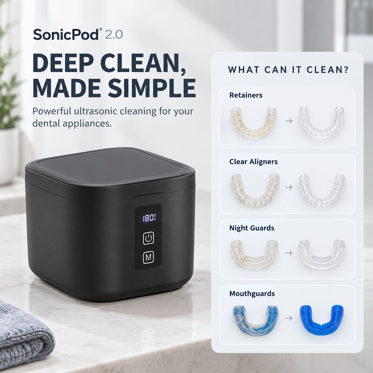 SonicPod  - Ultrasonic Cleaner